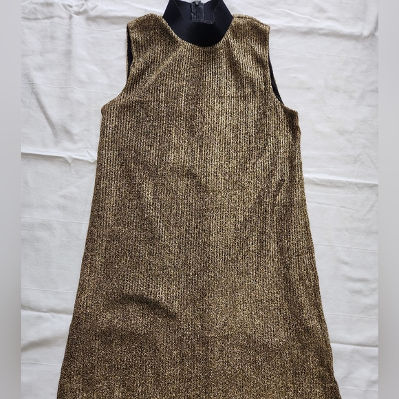 Zara Dresses & Skirts - Zara Dress Metallic Gold Size S
